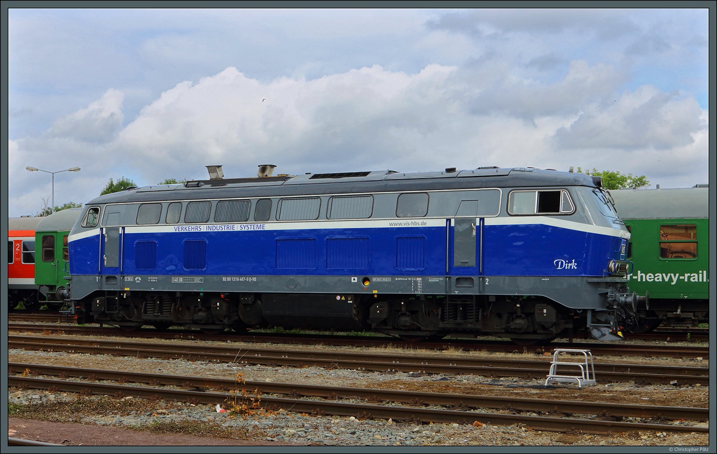 218 467-9  Dirk  der VIS steht am 02.09.2023 in Halberstadt.