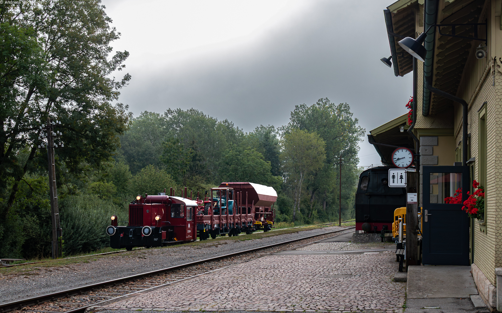 323 593 mit dem G 1002 (F�tzen - Zollhaus-Blumberg) im Bahnhof Zollhaus-Blumberg 22.8.26
