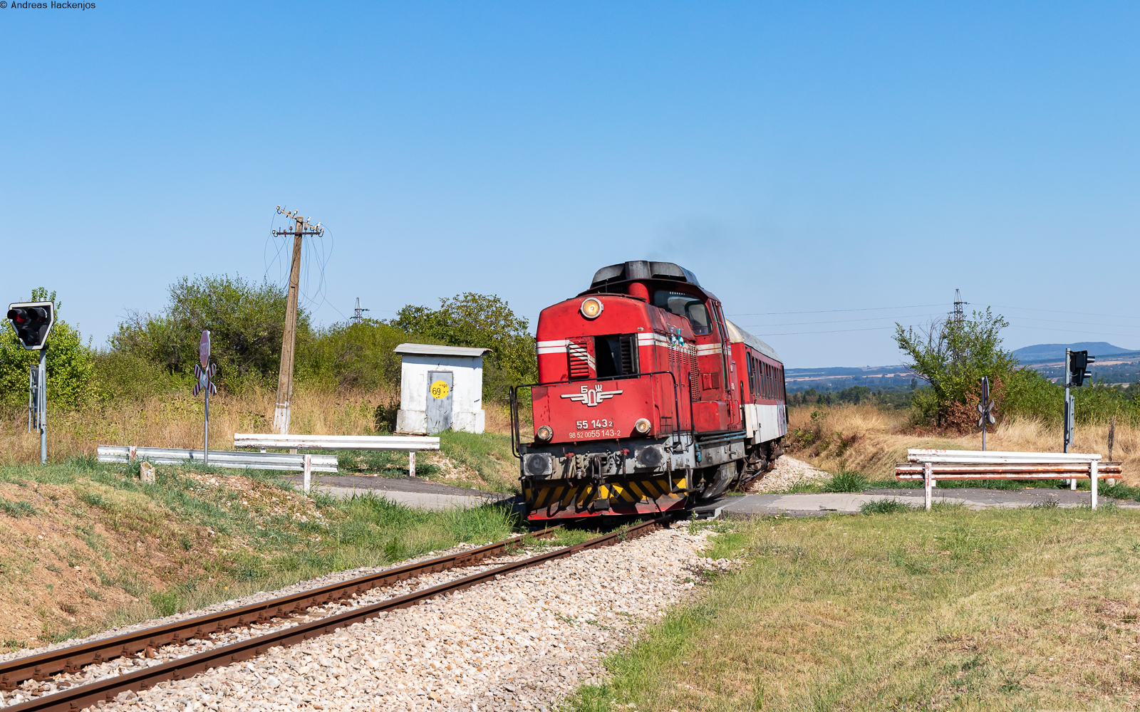 55 143 mit dem R 24225 (Levski - Trojan) bei Aleksandrovo 28.8.23