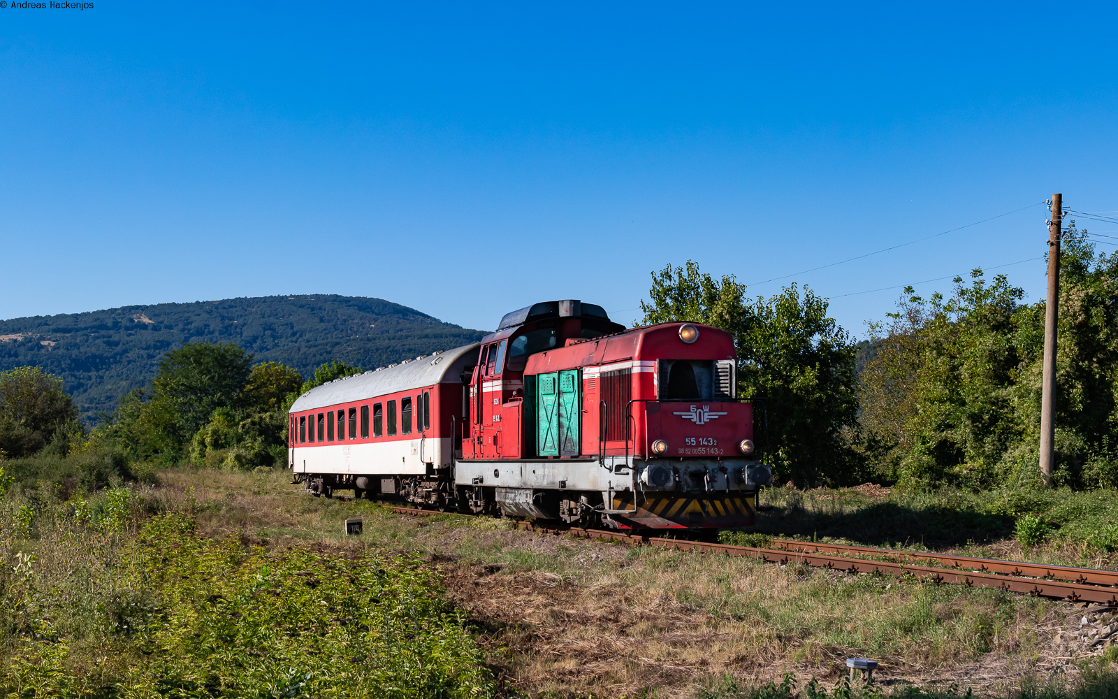 55 143 mit dem R 24225 (Levski - Trojan) bei Dobrodan 28.8.23
