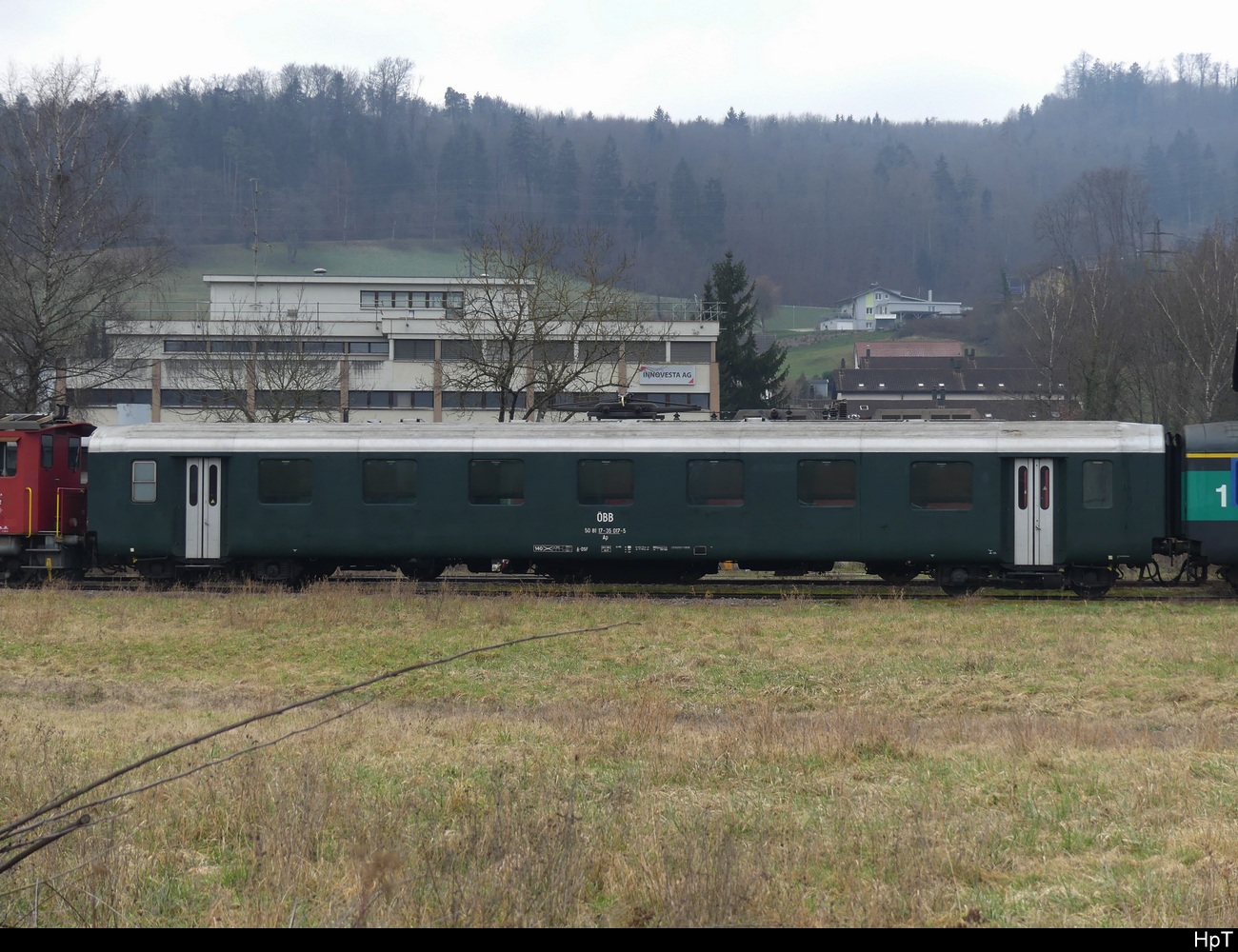 A-DSF - ( ex ÖBB ) Personenwagen Ap 50 81 17-35 017-5 abgestellt in Rekingen am 12.02.2023