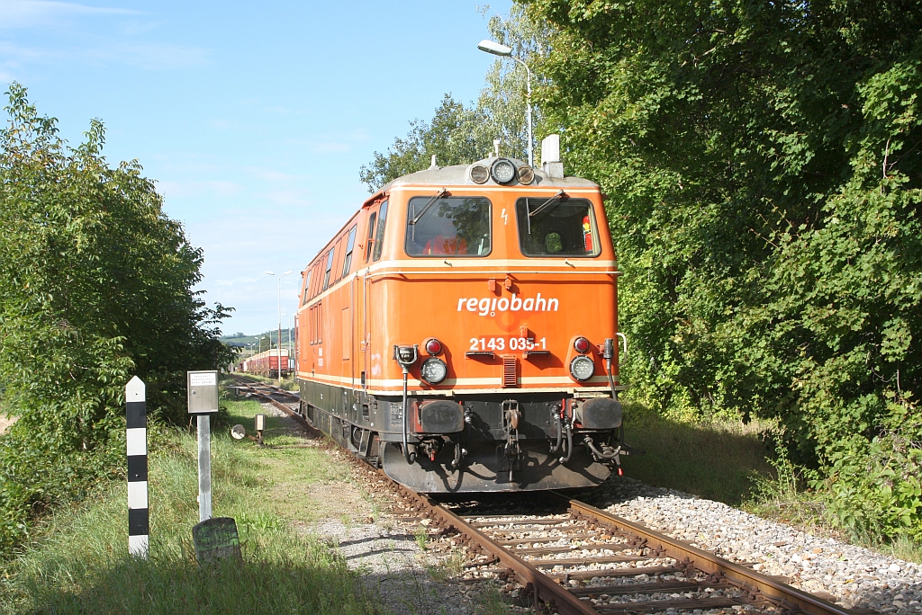 A-RBAHN 2143 035-1 am 17.September 2025 in Mistelbach Lokalbahn.