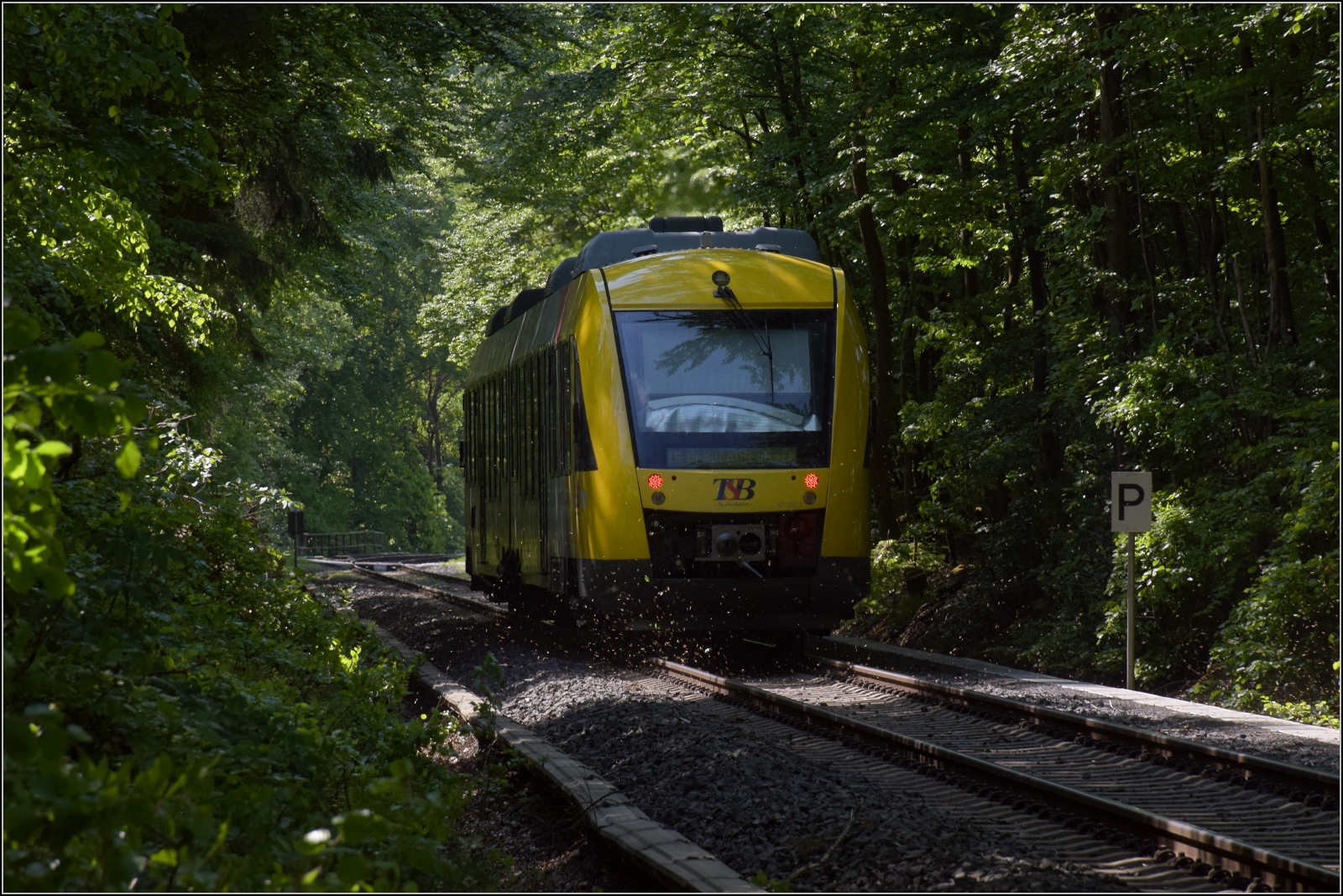 Abgesang auf die Taunus Elevated.

648 407 HLB VT207 im Neuen Feld bei Köppern auf dem Weg nach Grävenwiesbach. Mai 2022.