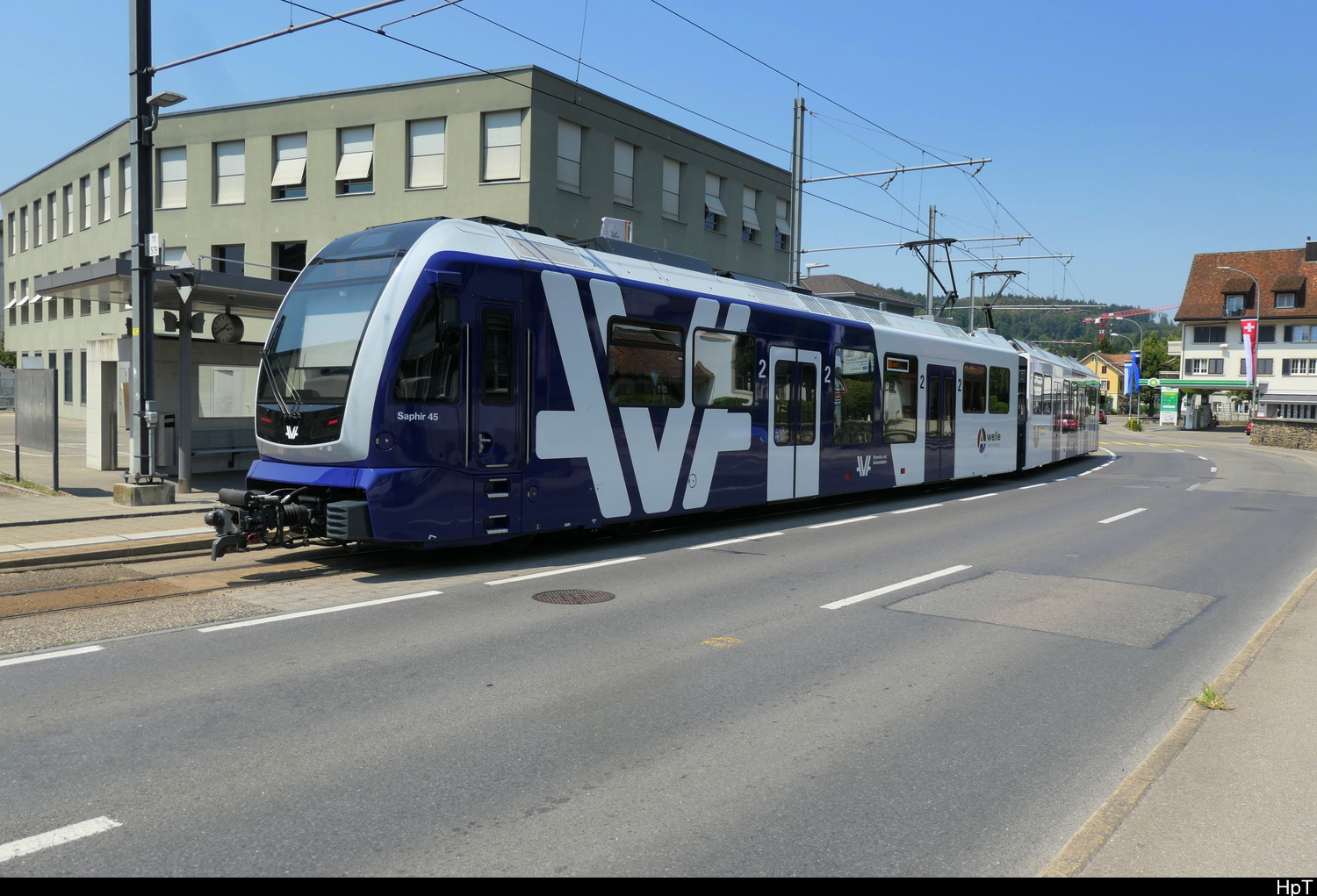 AVA / WSB - Triebwagen ABe 4/8 45 unterwegs in Unterkulm am 30.07.2026