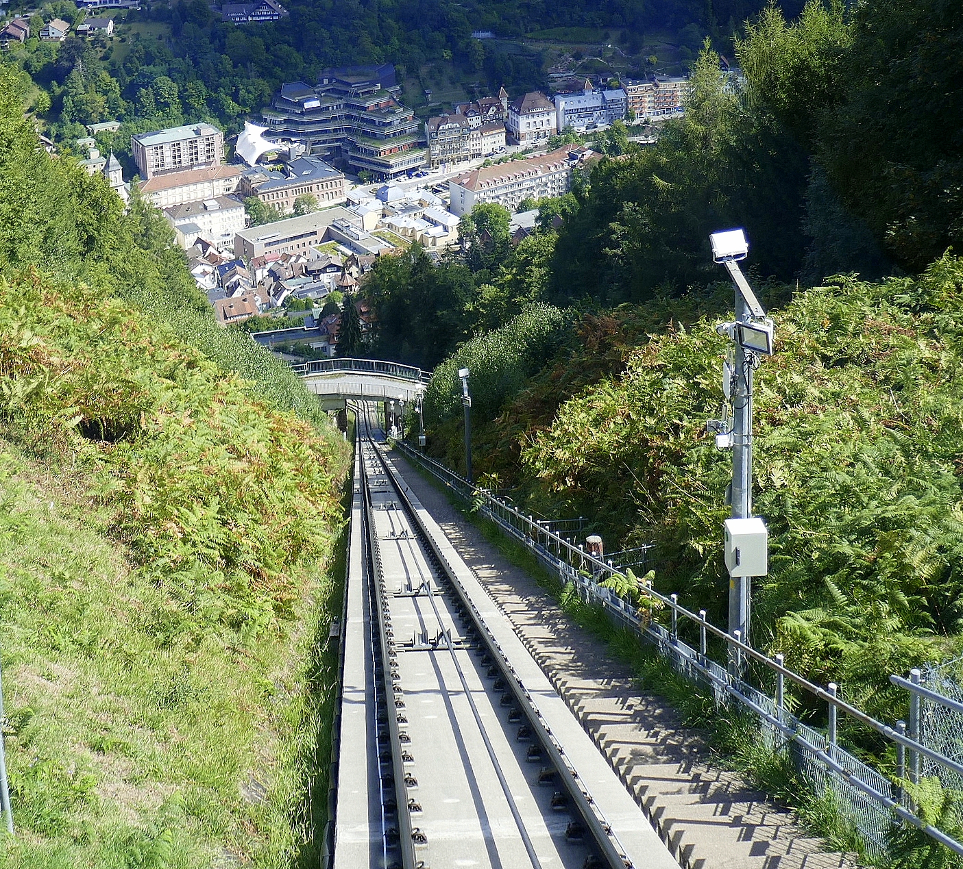 Bad Wildbad, Blick von oben auf die Sommerbergbahn, Sept.2026