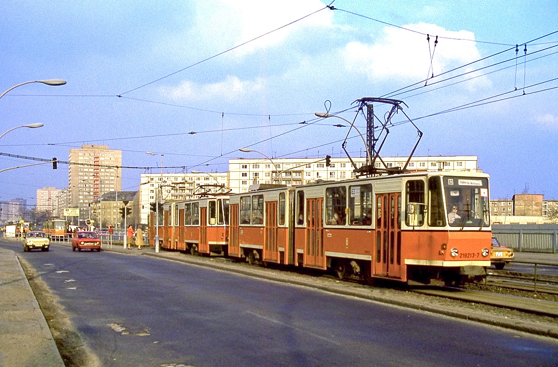 Berlin 219 213, Leninallee / Landsberger Allee, 13.04.1987.
