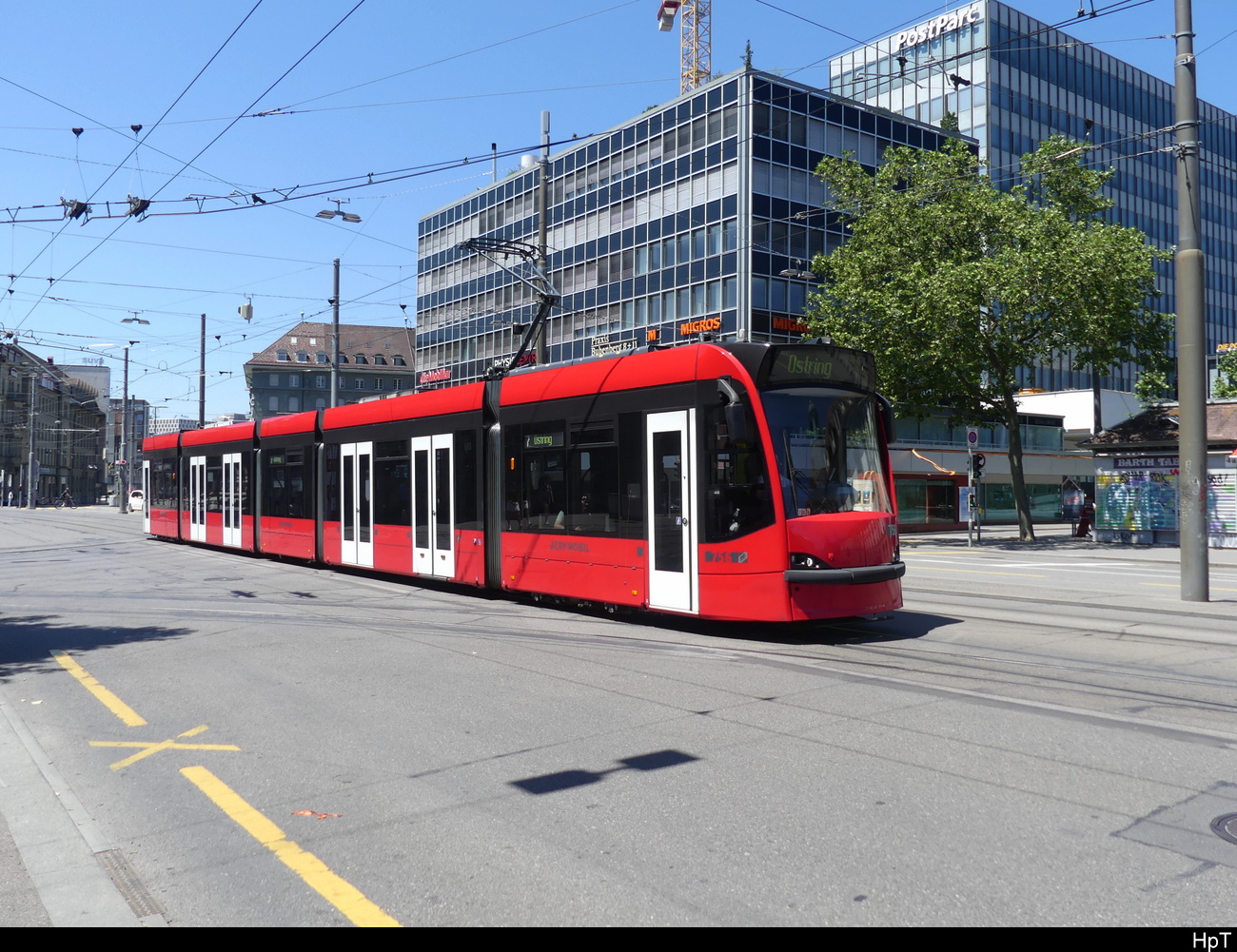 Bern Mobil - Be 4/6 756 unterwegs auf der Linie 7 in der Stadt Bern am 25.06.2023