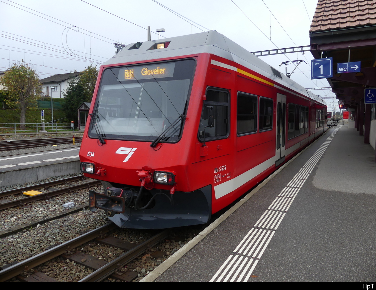 CJ 1000 mm - GTW  ABe 2/6  634 in Saingélegier am 04.11.2022