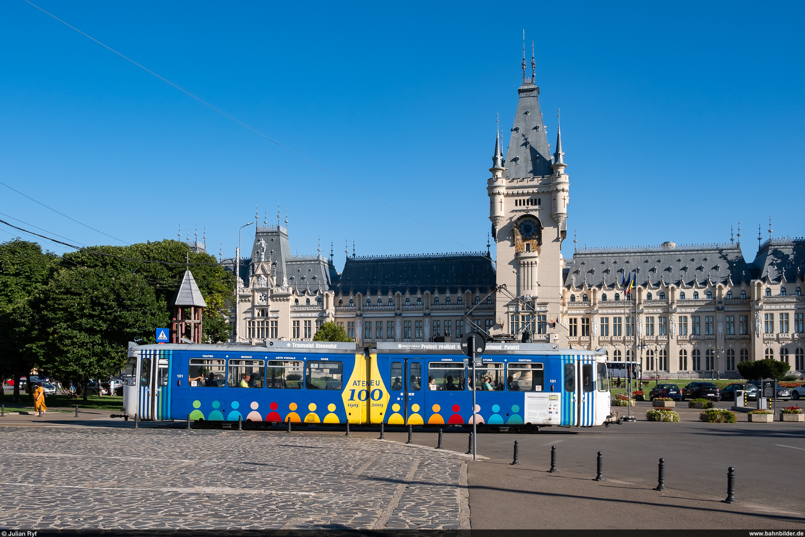CTP Iași GT4 101 / Palatul Culturii Iași, 3. August 2023<br>
ex Stuttgarter Strassenbahnen