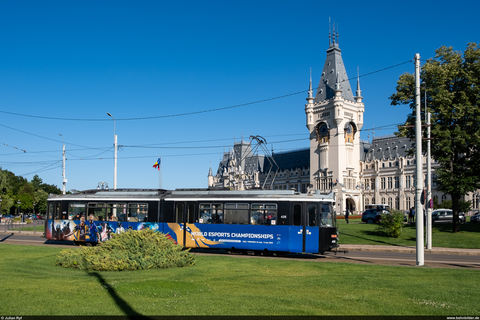 CTP Iași GT4 435 / Palatul Culturii Iași, 3. August 2023<br>
ex Stuttgarter Strassenbahnen