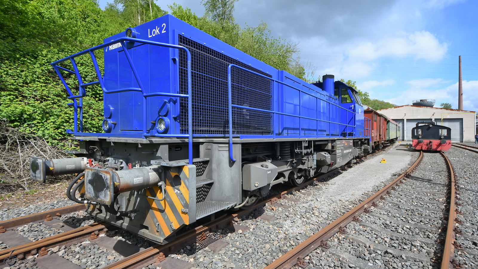 Die Railflex  Lok 2  (1275 007-3) wurde 2006 bei Vossloh in Kiel gebaut und war Mitte April 2024 Teil der Ausstellung zu den Museumstagen im Eisenbahnmuseum Bochum.