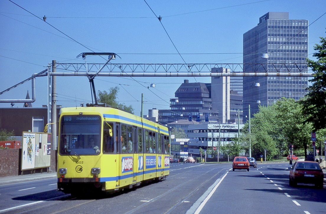 Essen 1002, Frohnhauser Straße, 09.05.1987.
