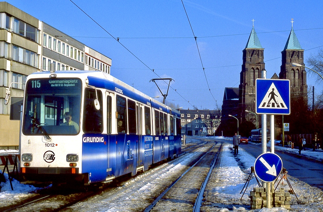 Essen 1012, Bergeborbeck Germaniastraße, 17.02.1991.