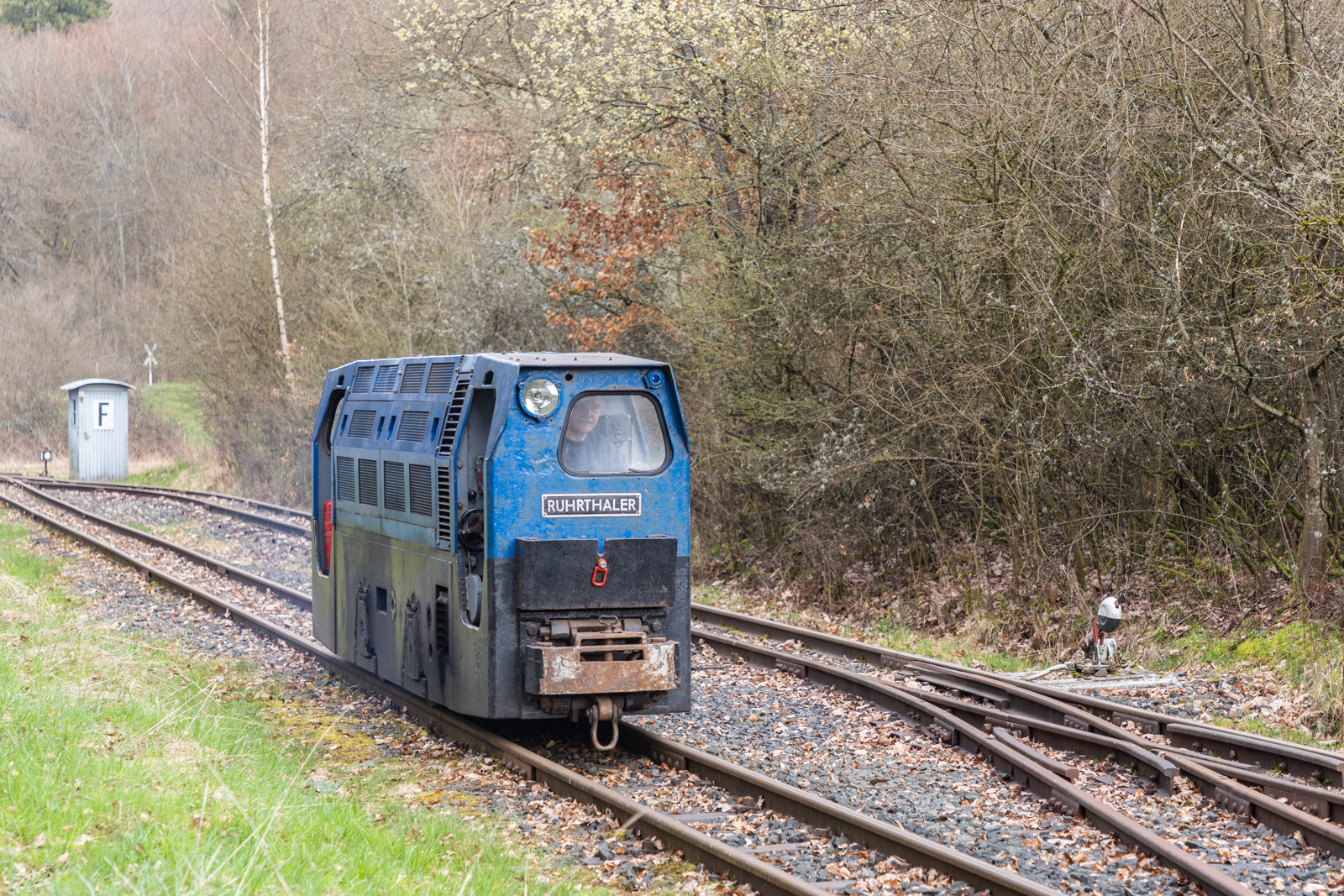 Fahrtag in der Feld- und Grubenbahnmuseum Fortuna (FGF) in Solms-Oberbiel 17.3.23. Grubenzug  Ruhrtahler 
