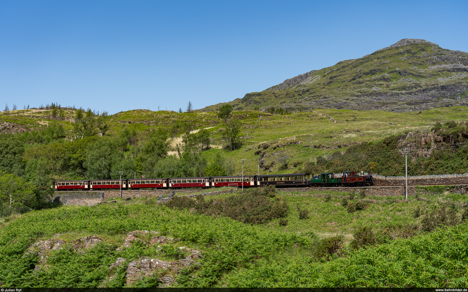 Ffestiniog Railway No. 7  Taliesin  & No. 2  Prince  / Campbell's Platform, 25. Mai 2026<br>
 Mountain Spirit  Porthmadog - Blaenau Ffestiniog