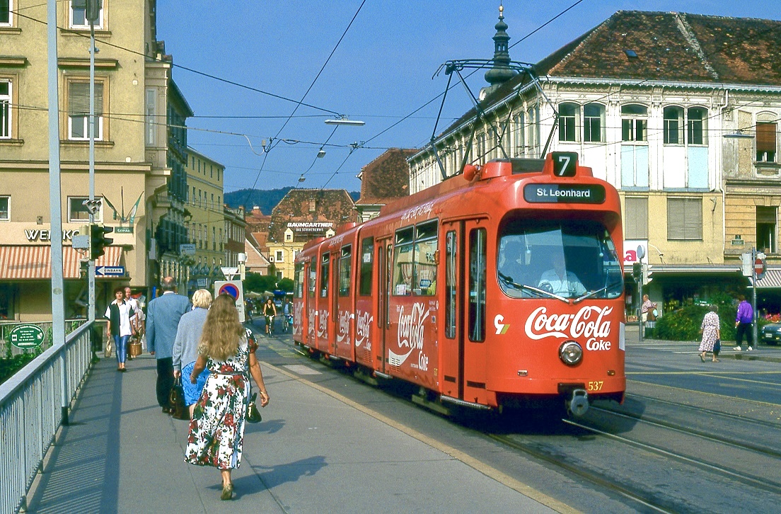 Graz 537, Hauptbrücke, 23.08.1993.