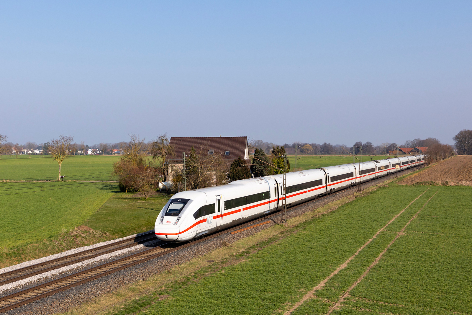 ICE 4 412 066 bei Lemförde/Marl gen Bremen. 22.3.26