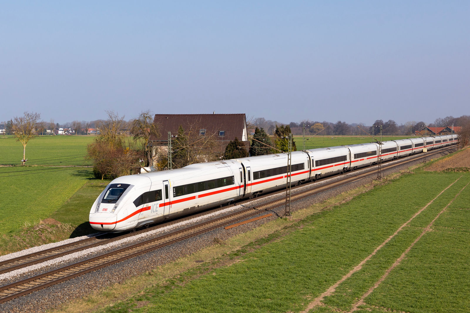 ICE 4 412 066 bei Lemförde/Marl gen Bremen. 22.3.26