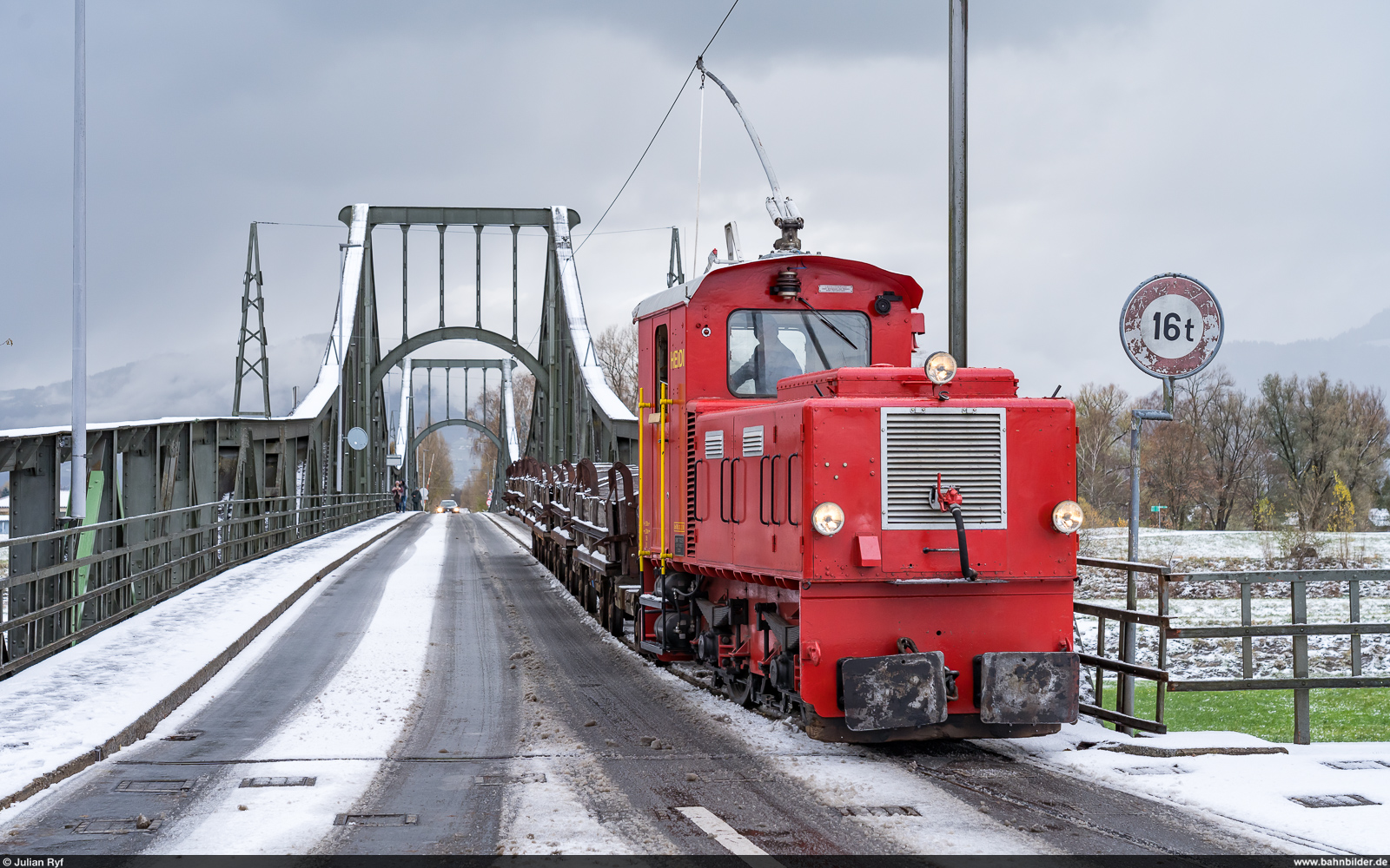 IRR  Heidi  / Rheinbrücke Wiesenrain Widnau, 25. November 2023<br>
Fotofahrt aus Anlass der bevorstehenden Sperrung der Wiesenrainbrücke für den Bahnbetrieb.