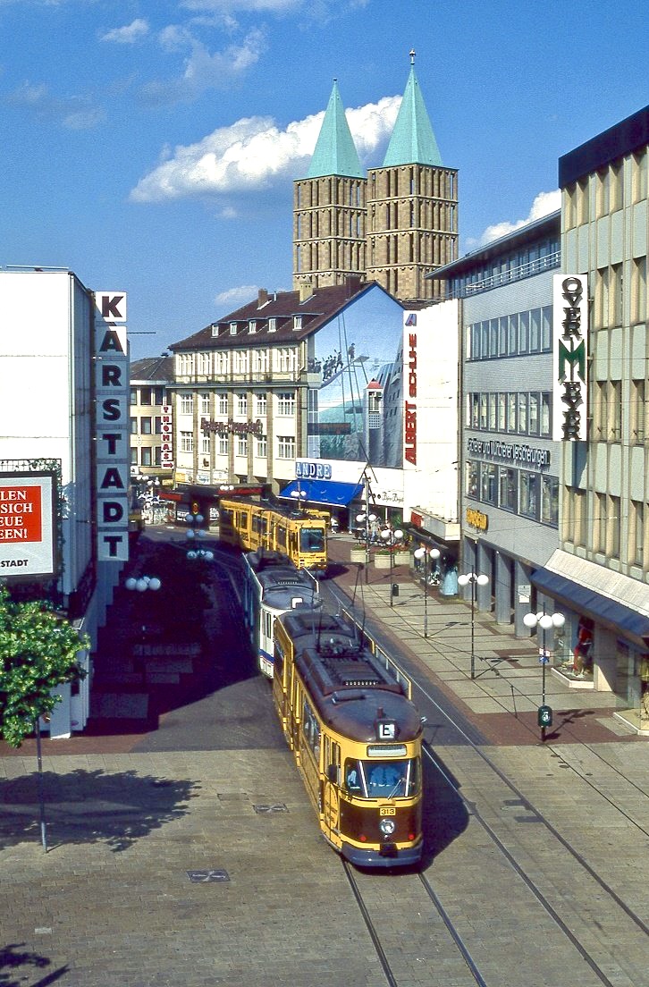 Kassel 313 + 308, Königsplatz, 12.07.1997.