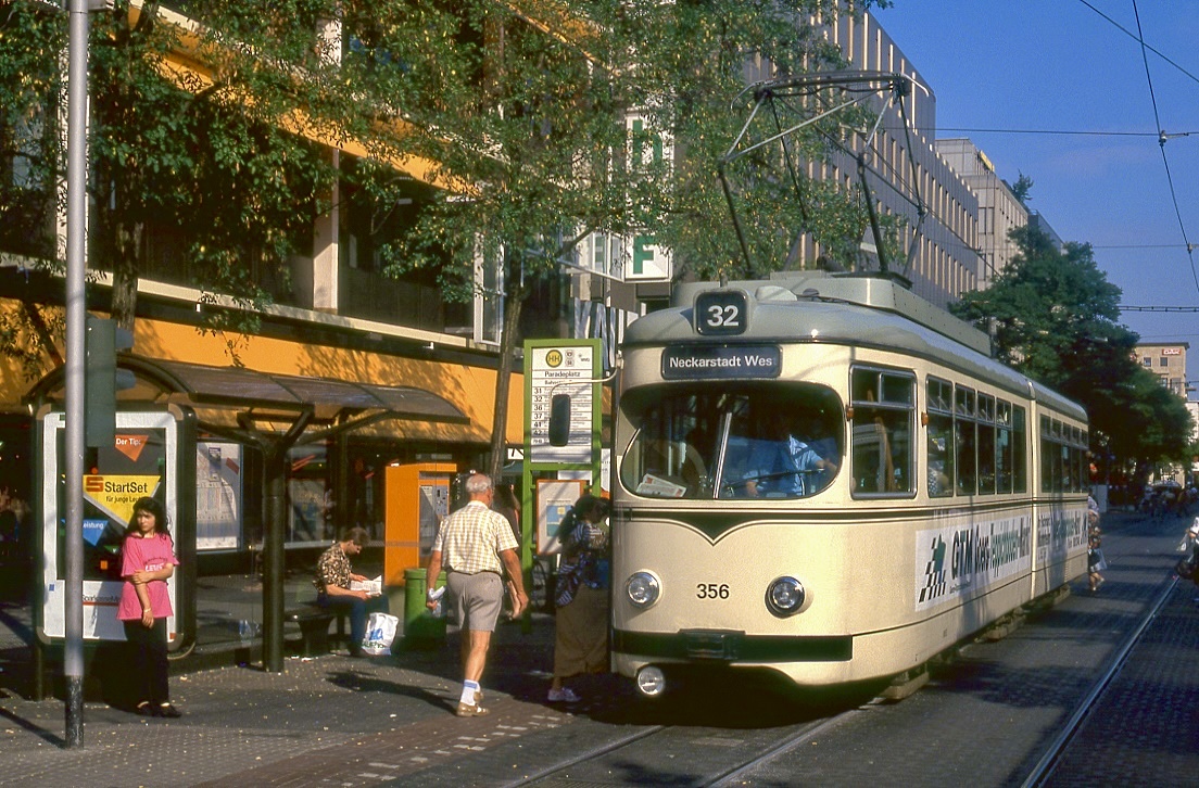 Mannheim 356, Paradeplatz, 20.08.1993.