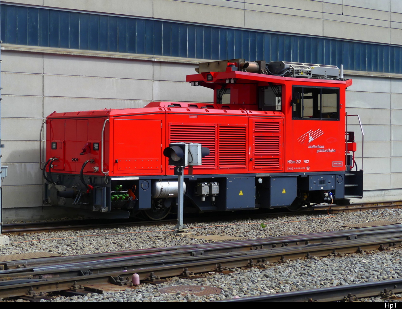 MGB - Zahnrad Lok HGm 2/2  702 abgestellt in Andermatt am 23.07.2023