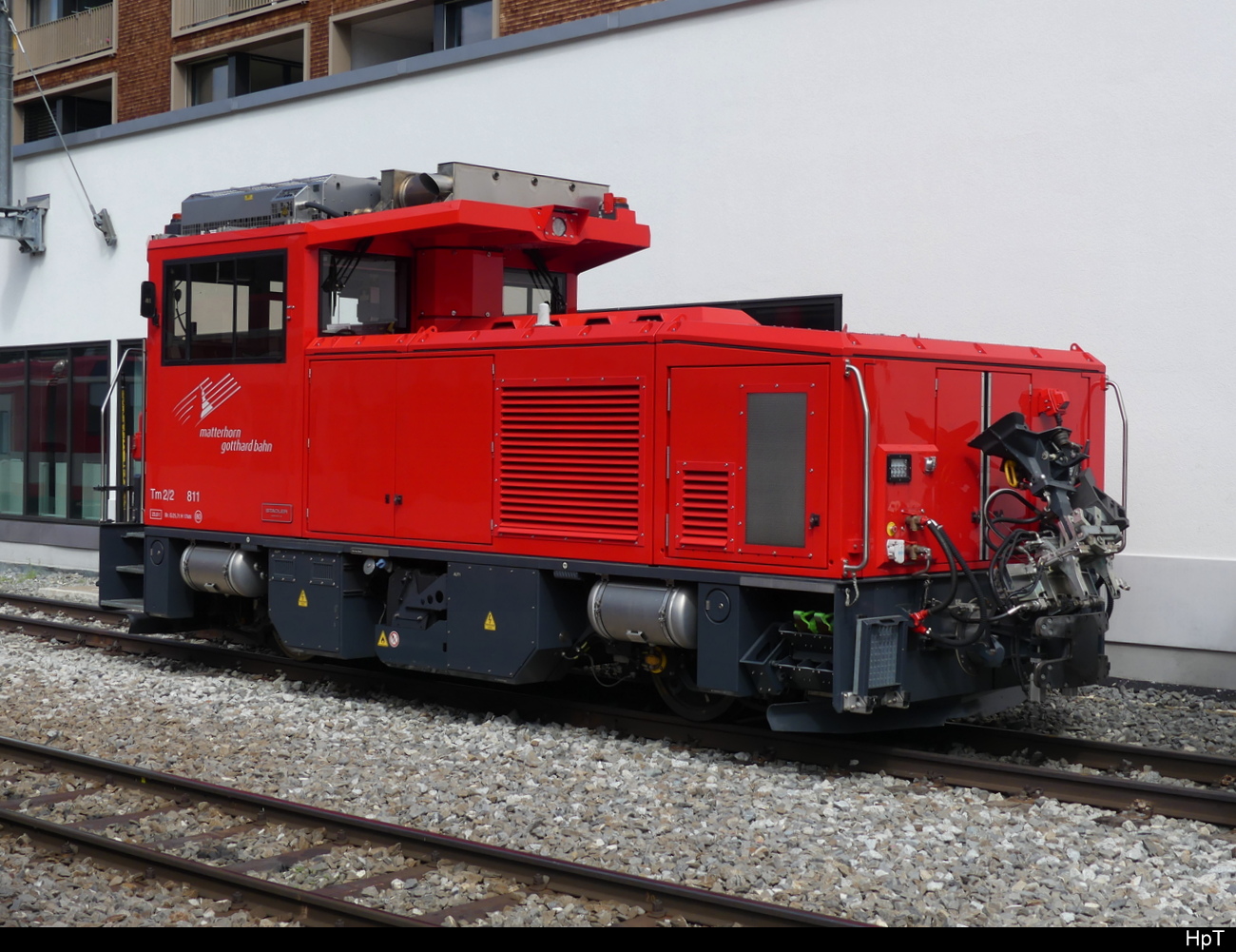 MGB - Zahnrad Lok HGm 2/2  811 abgestellt in Andermatt am 23.07.2023