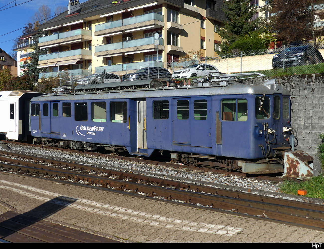 MOB / Goldenpass - BDe 4/4 3005 abgestellt in Chernex am 20.11.2022