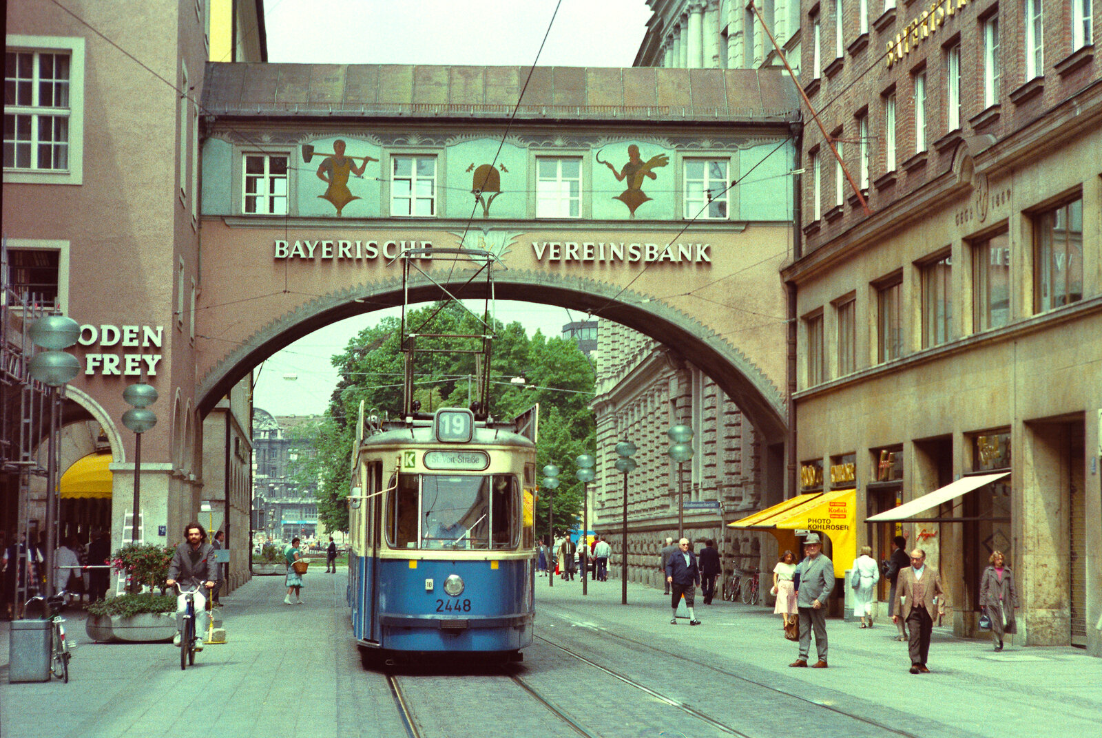 Münchener Straßenbahn, Straßenbahnwagen der Reihe M (Rathgeber), Sommer 1984