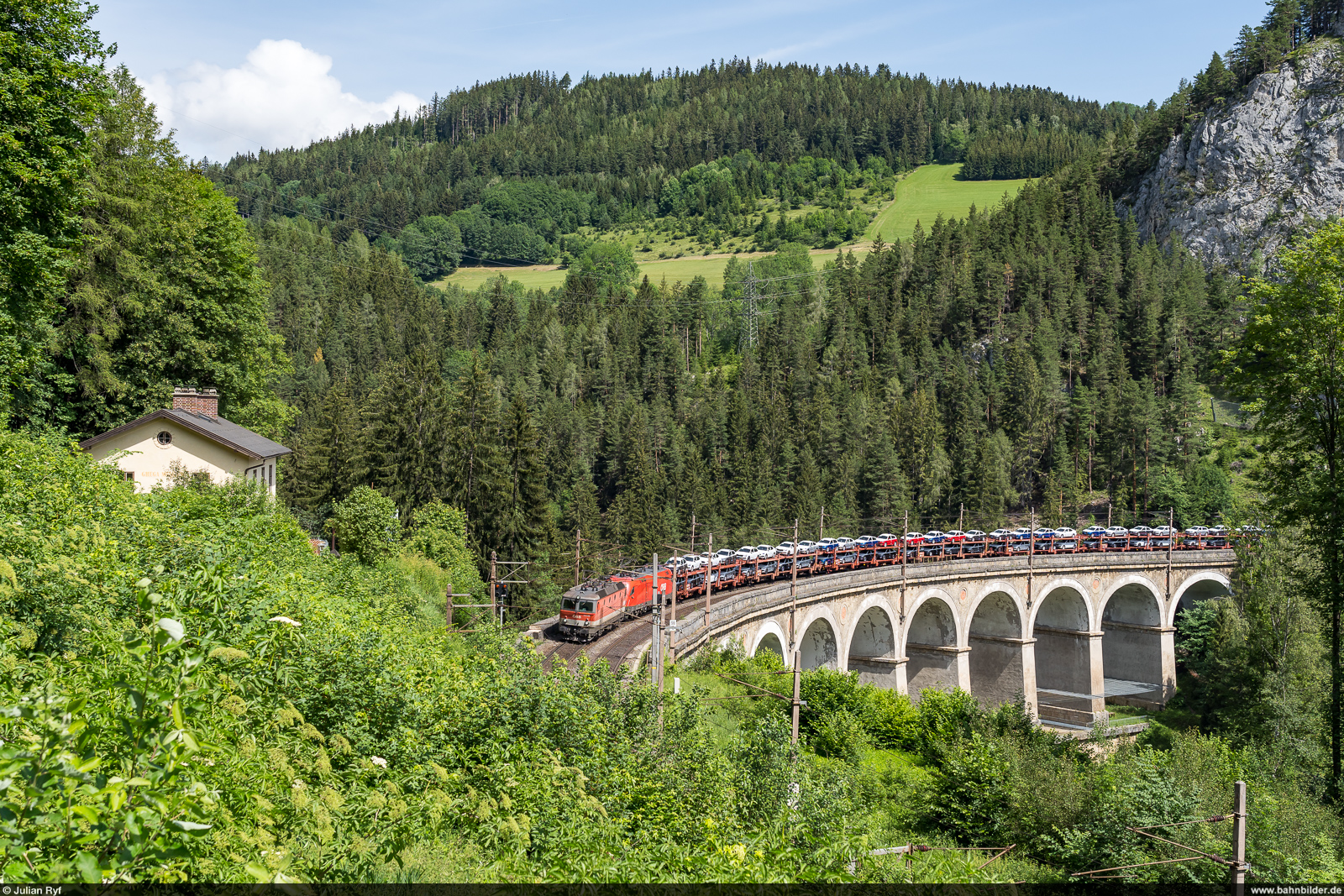 ÖBB 1144 & 1116 / Kalte-Rinne-Viadukt Breitenstein, 28. Juni 2022