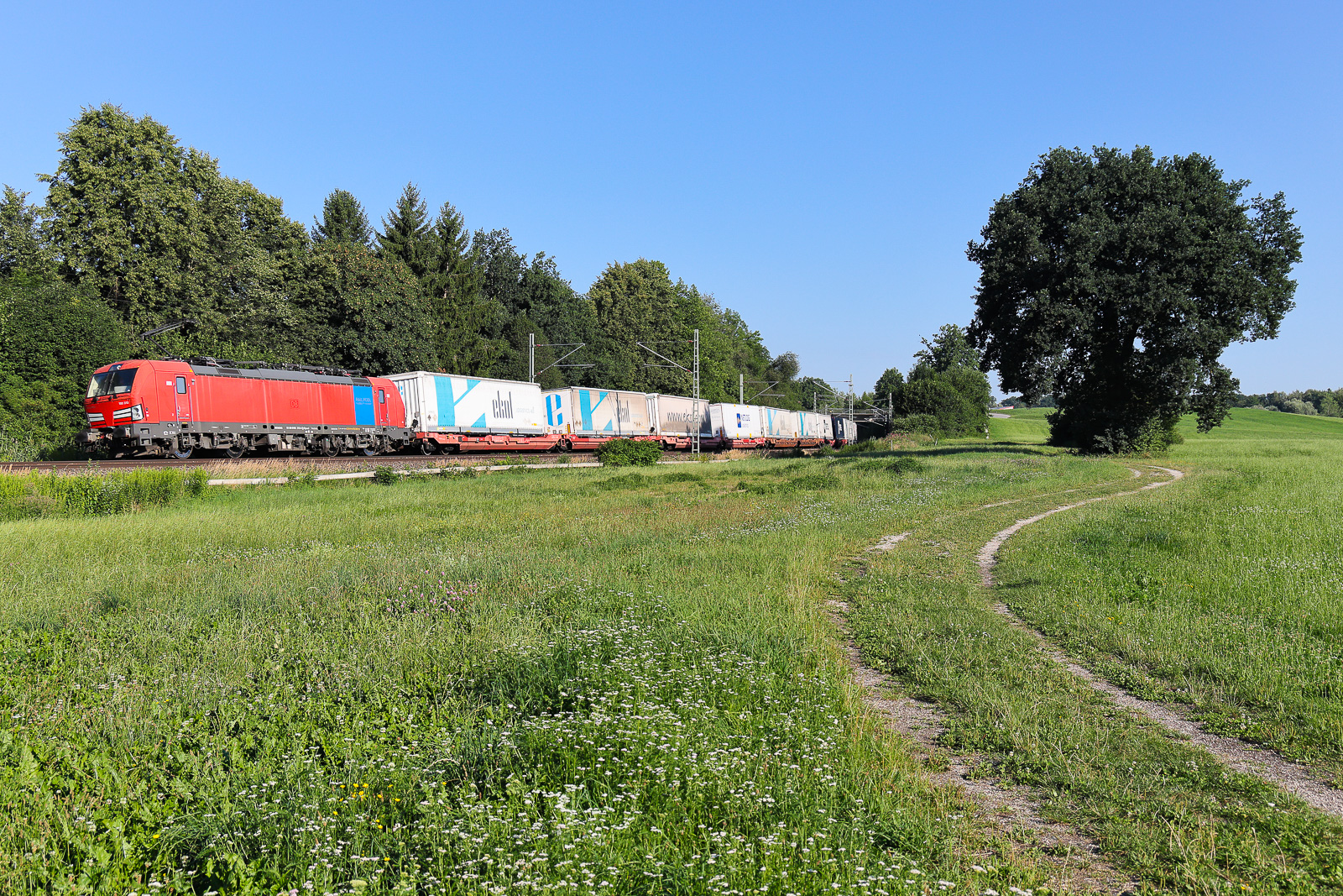 Railpool ex DBC 193 313 am 29.07.2026 bei Osterm�nchen mit Ekol Containern.