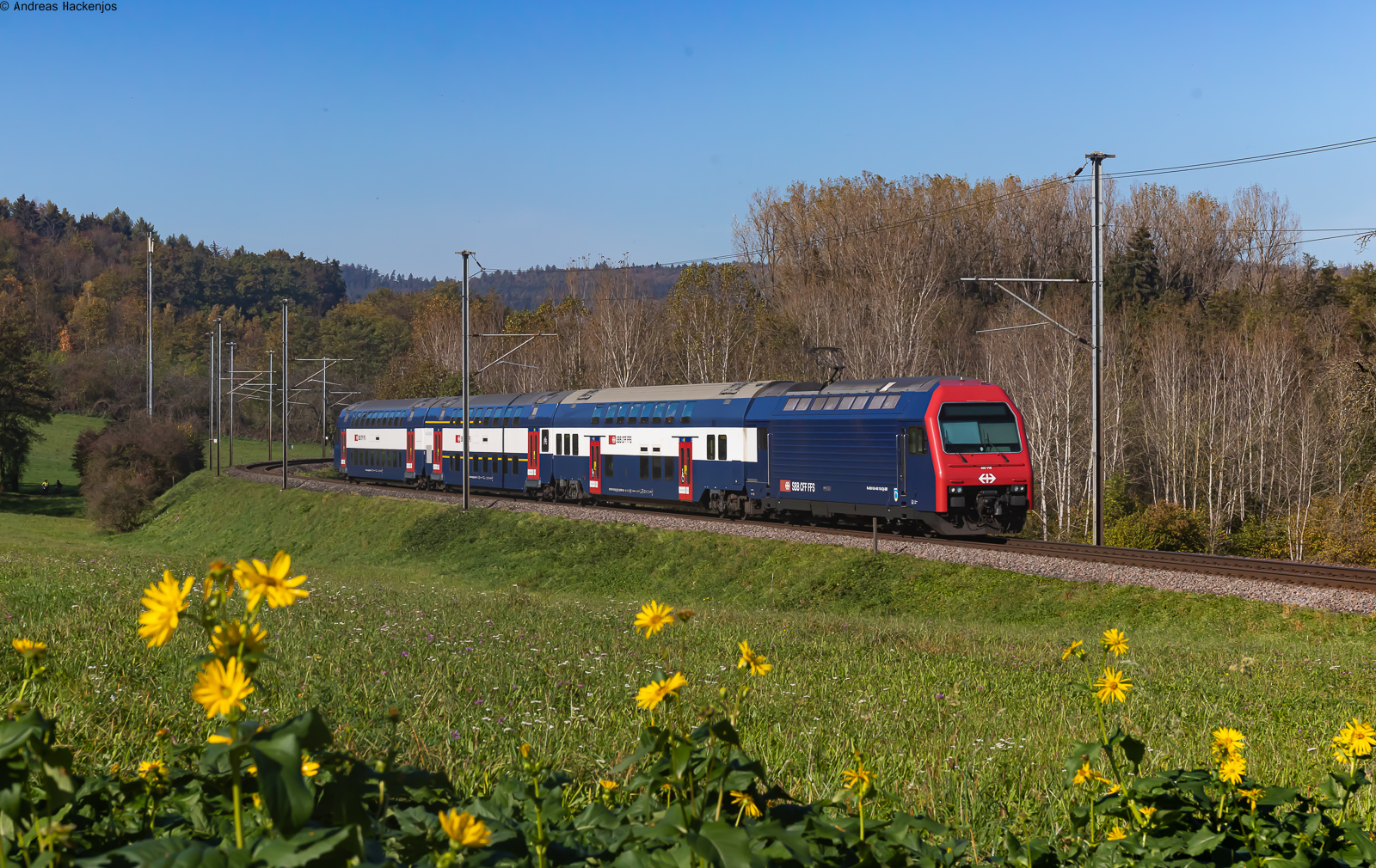 Re 450 112 als S 18948 (Uster - Schaffhausen) bei Lottstetten 27.10.22