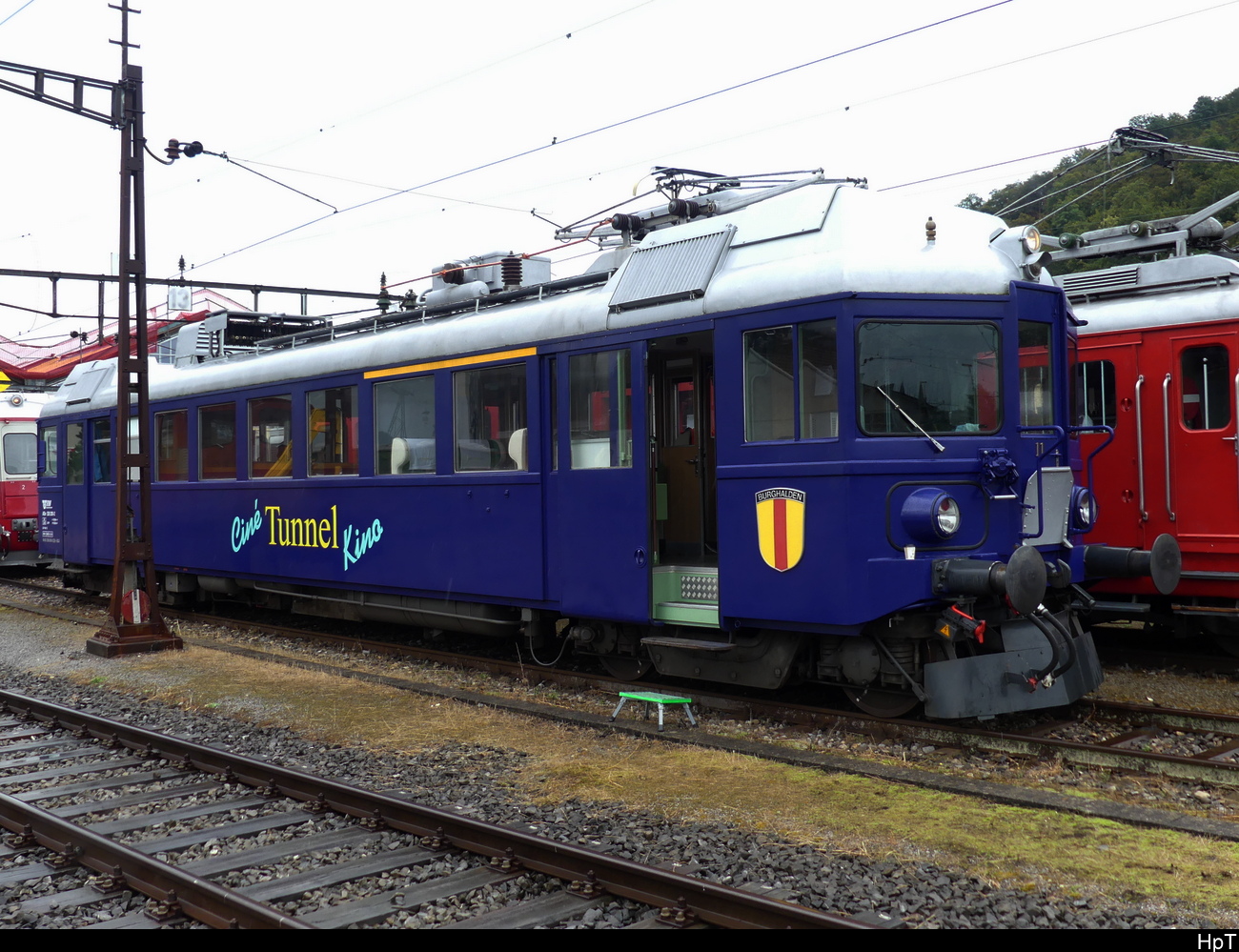 SBB - Bahn-Fest zu Besuch der Triebwagen von Tunnelkino ABe 526 290-2 ( ex SOB )  bei SBB Historic im Depot Olten am 27+28.08.2023