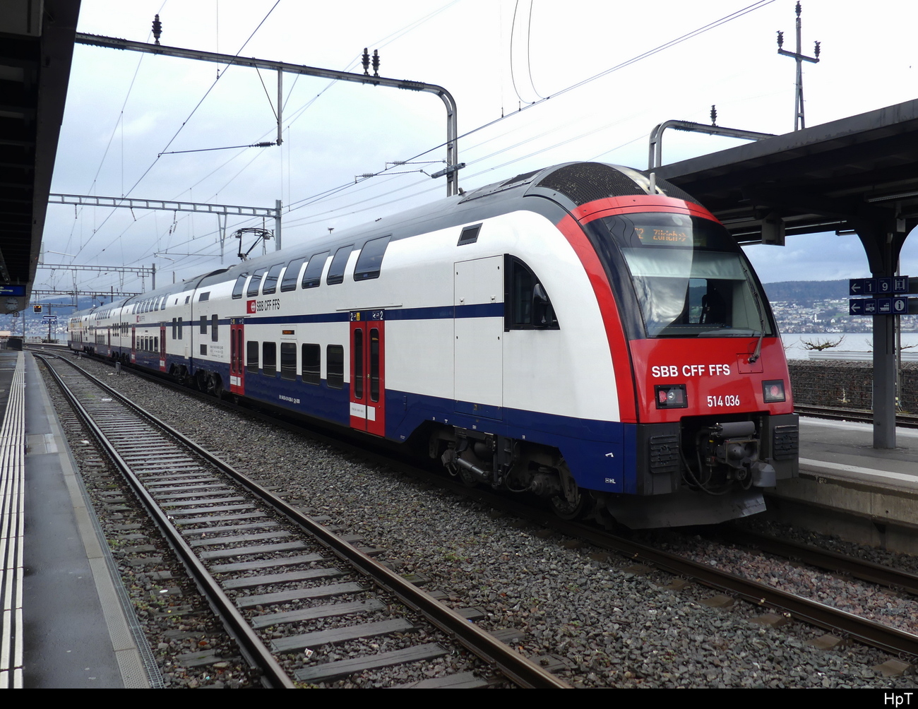 SBB - RABe 514 036-8 im Bhf. Wädenswil am 12.03.2023