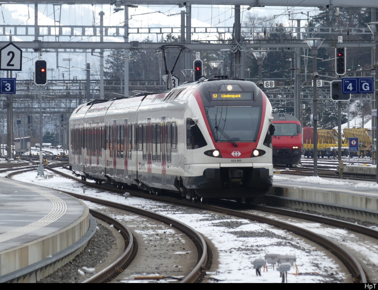 SBB - RABe 523 065 in Arth-Goldau am 29.01.2023