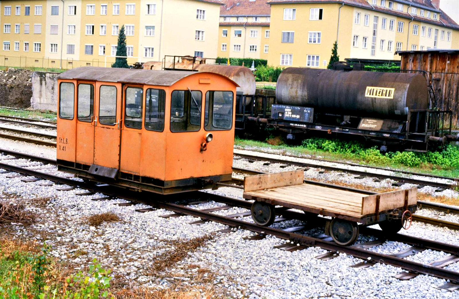 Schmalspurige Draisine X 41 der Steiermärkischen Landesbahnen (1986), Lokalbahn Weiz-Birkfeld-Ratten (?), evtl. auch Kapfenberger Lokalbahn (?)