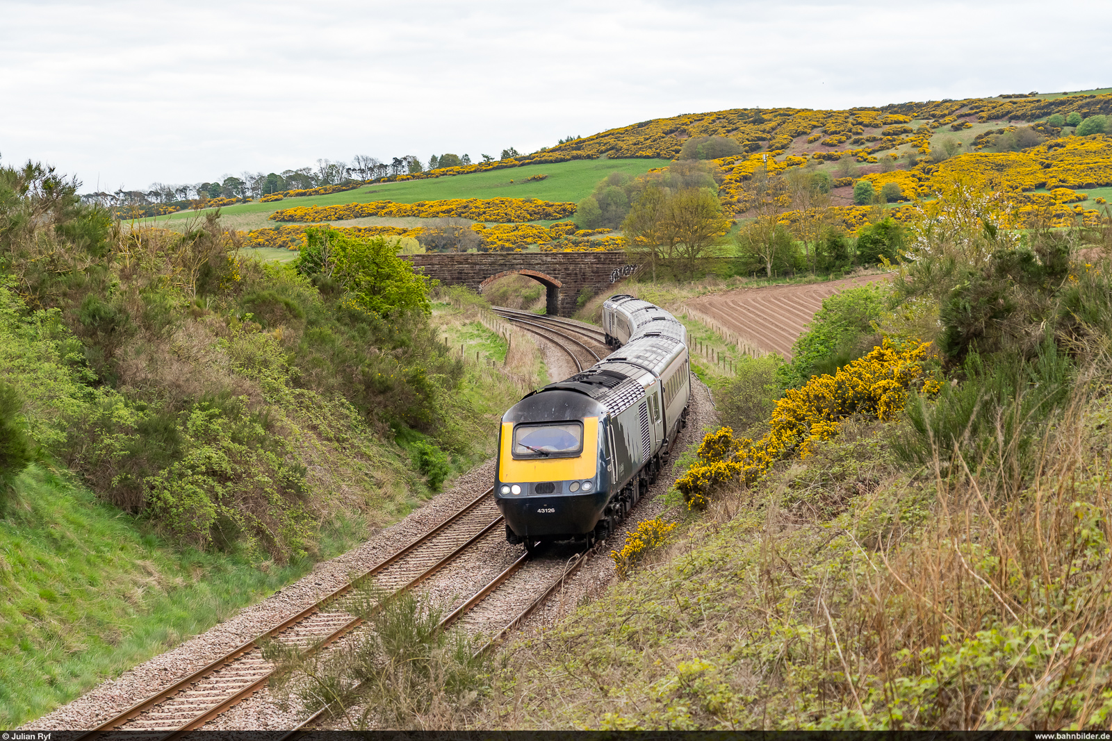 ScotRail 43 126  HST / Wormit, 22. April 2025<br>1A89 Edinburgh - Aberdeen