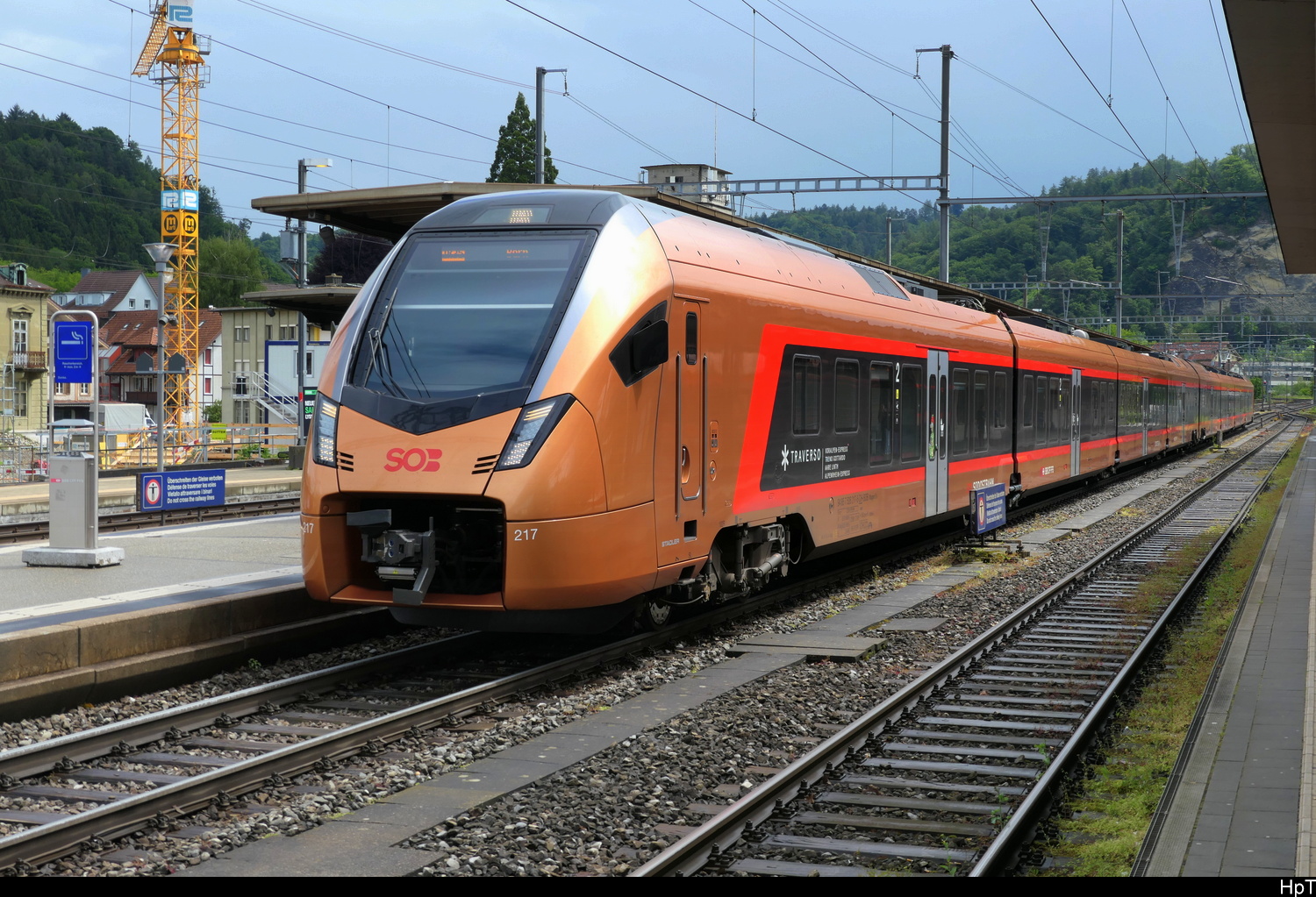 SOB - RABe 526 217 + 526 117  im Bhf. Burgdorf am 16.05.2026