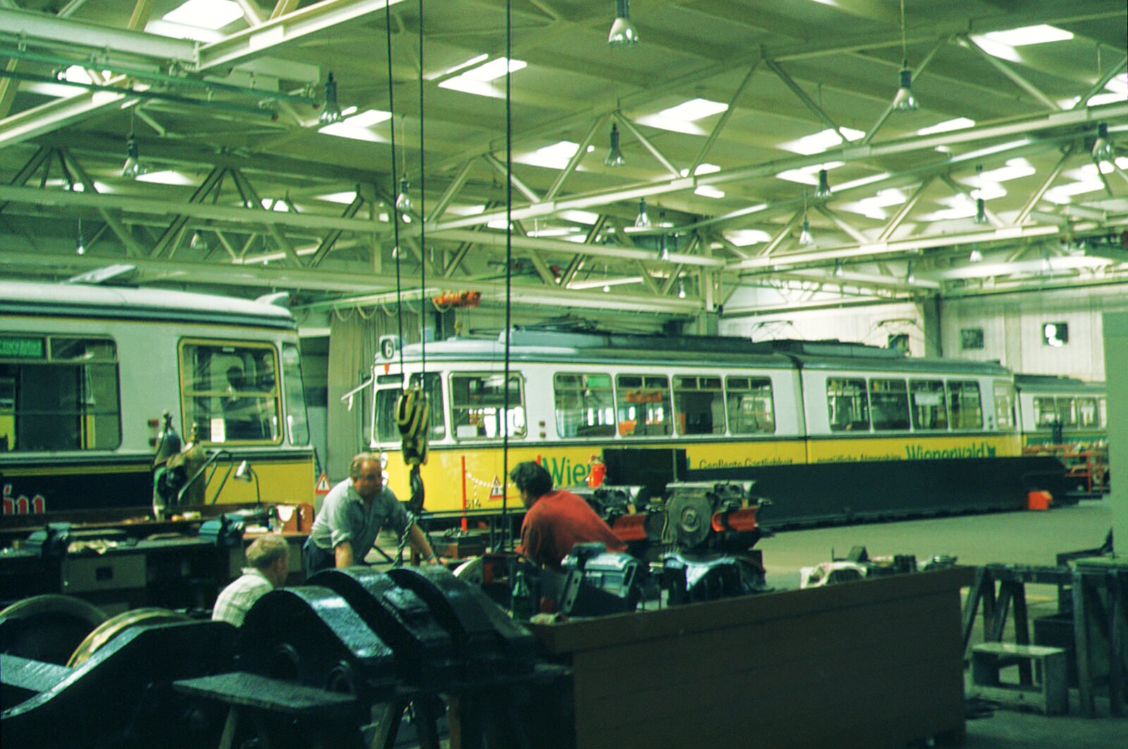 SSB Stuttgart__In der Hw in S-Möhringen. GT4 514 auf der Schiebebühne. __07-1973