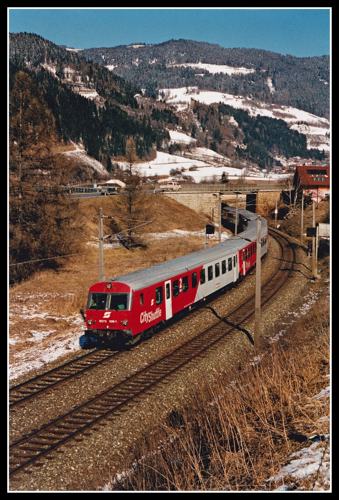 Steuerwagen 80-73 106 als E1697 bei Unzmarkt am 27.02.2001.