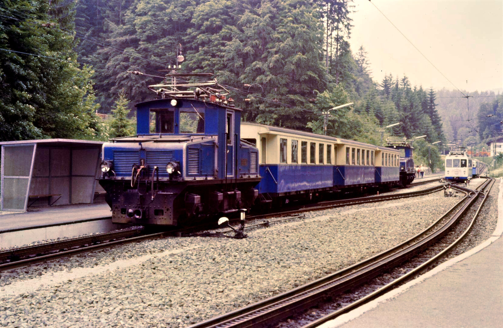Tallok 1 der Bayerischen Zugspitzbahn in Grainau. 
Datum: 30.08.1984 