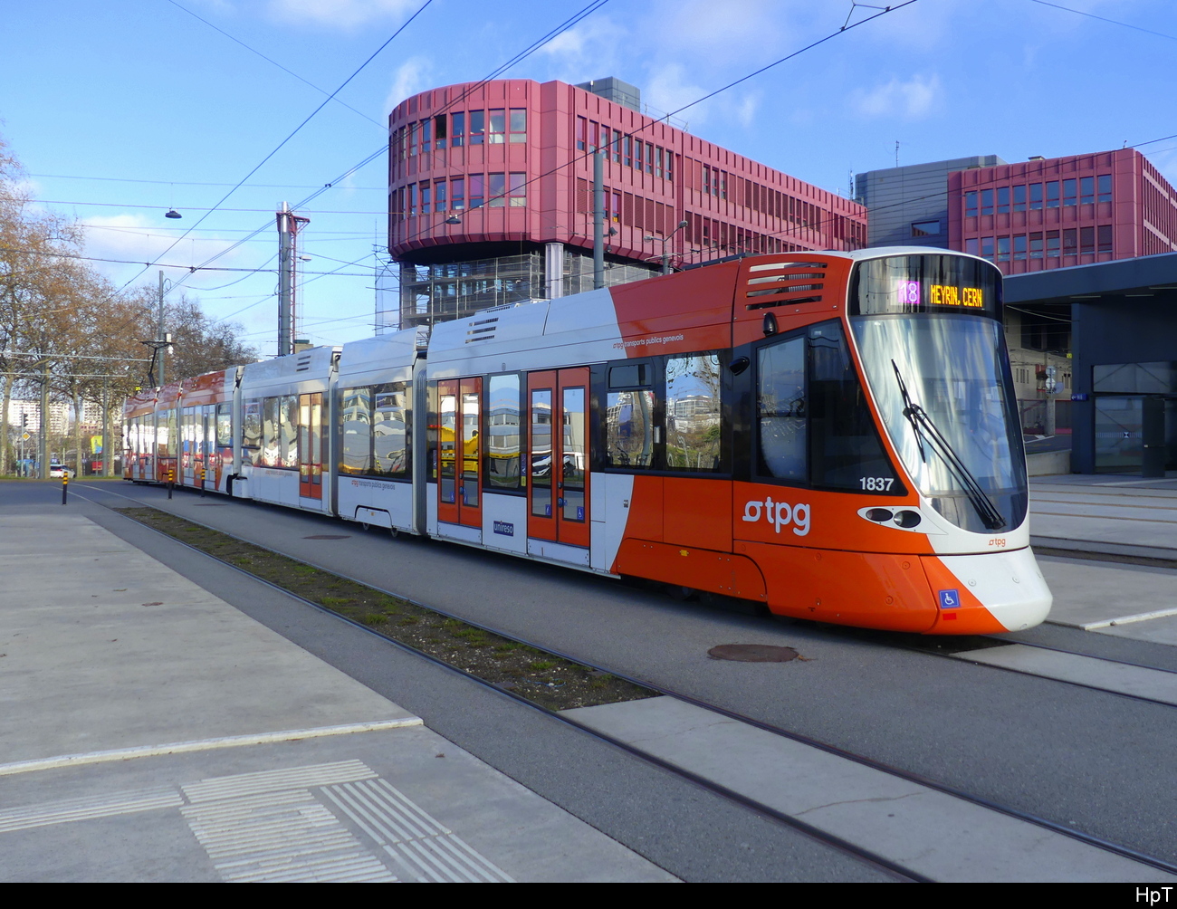 tpg - Be 6/10 1837 unterwegs in Lancy-Bachet am 16.12.2023