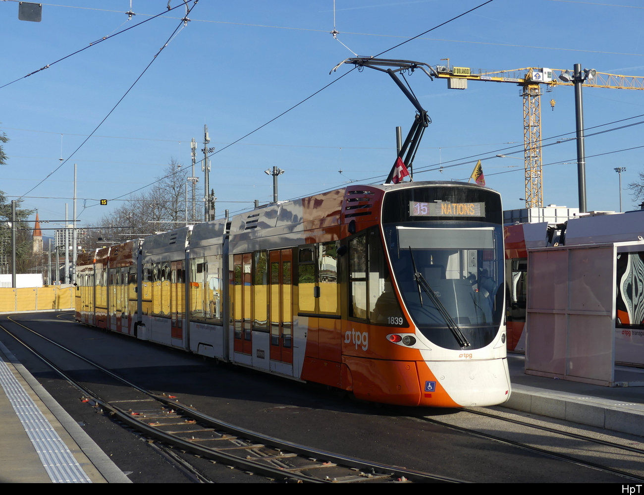 tpg - Be 6/10 1839 unterwegs in der Stadt Genf am 2023.01.01