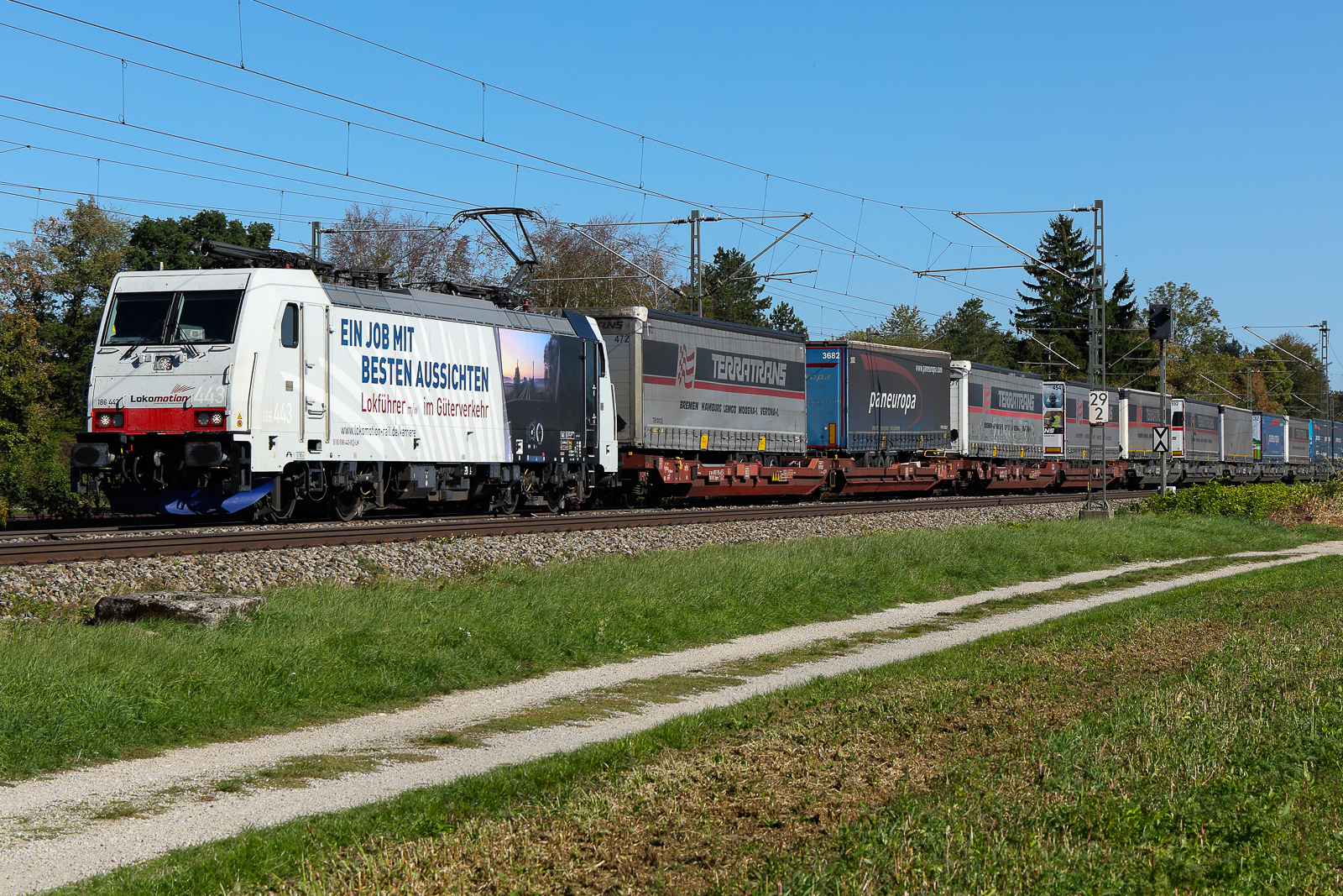 Traumjob volle Kraft voraus 186 443 am 25/9/26 bei Eglharting.