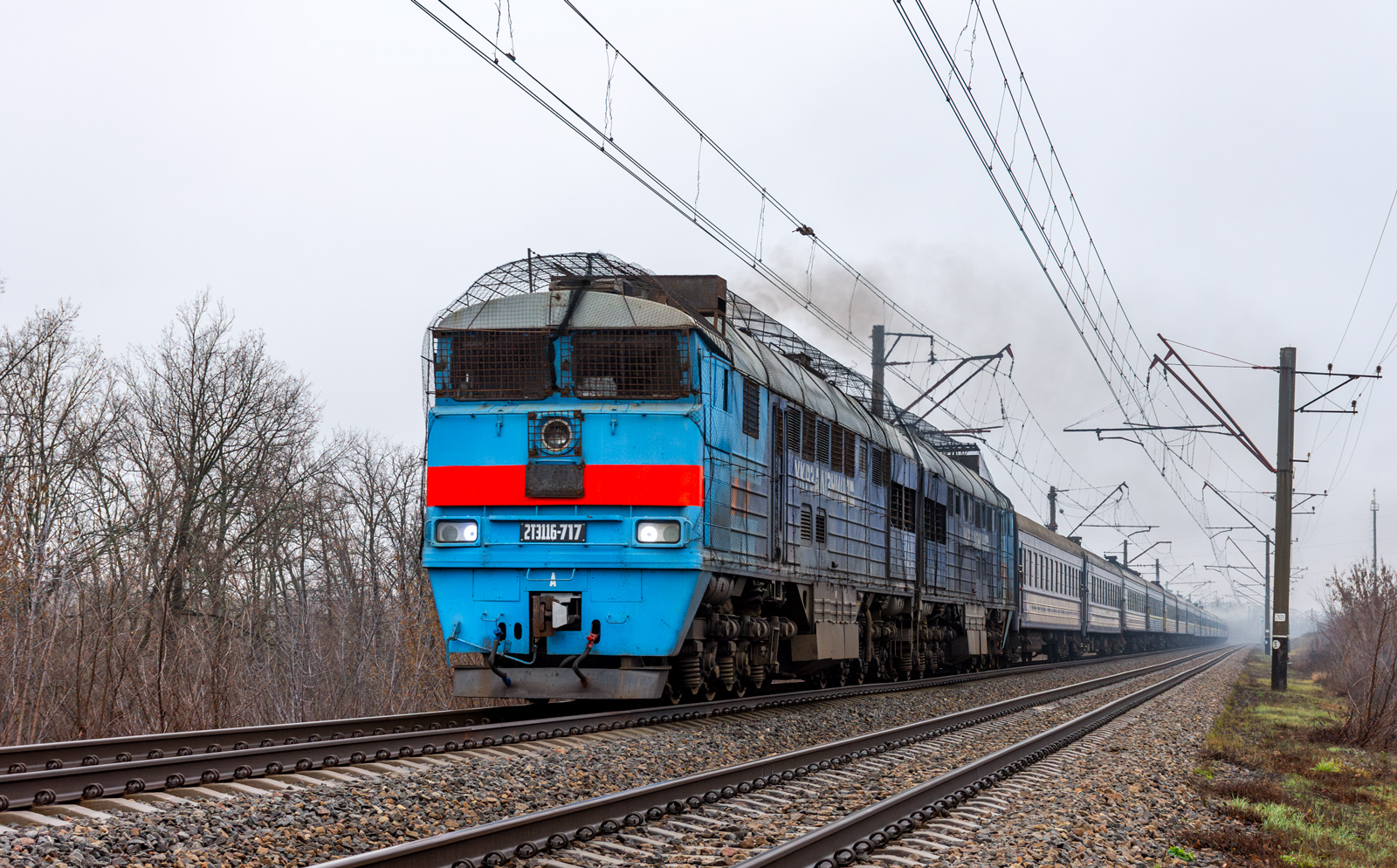 Ukraine, Gebiet Charkiw → Abschnitt Yazykove – Havrylivka. Zug Nr. 101 Barvinkove - Cherson. 12.12.2025