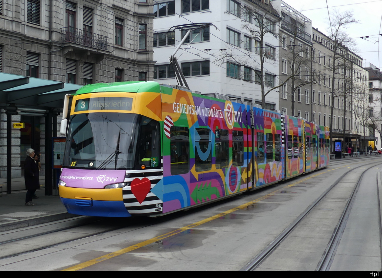 VBZ - Be 5/6 3056 unterwegs in der Stadt Zürich am 20.04.2023