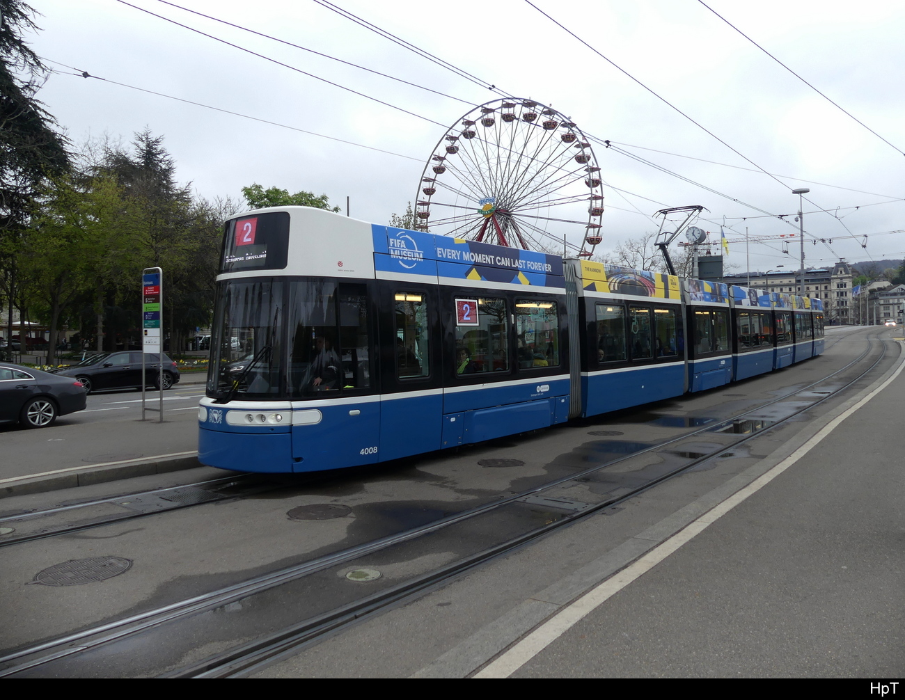 VBZ - Be 6/8  4008 unterwegs in der Stadt Zürich am 20.04.2023