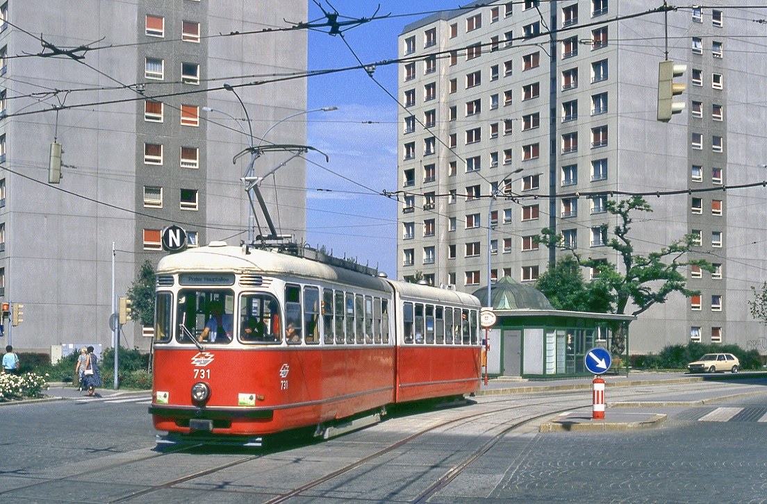 Wien 731, Taborstraße / am Tabor, 14.09.1987.