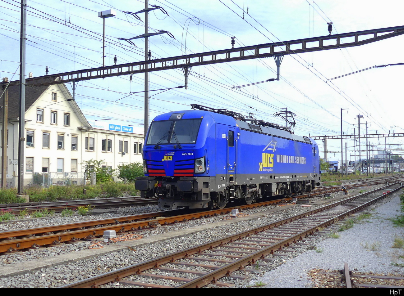 WRS - Lok 475 901 unterwegs in Pratteln am 05.10.2023 .. Standort ausserhalb der Geleise