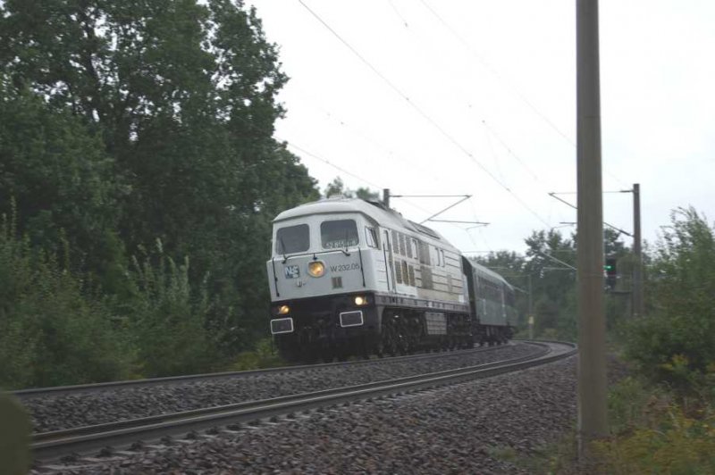  232.05 von der Nordbayerische Eisenbahngesellschaft unterwegs nach Reichenbach zum Tag der Sachsen am 09.09.07